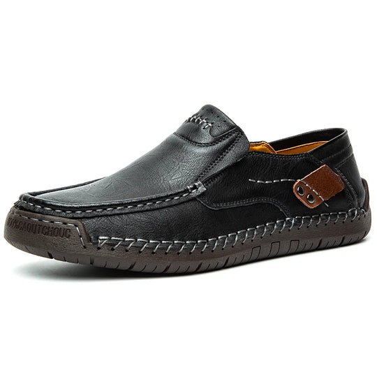 Mocassin orthopédique homme souple et marche confort noir