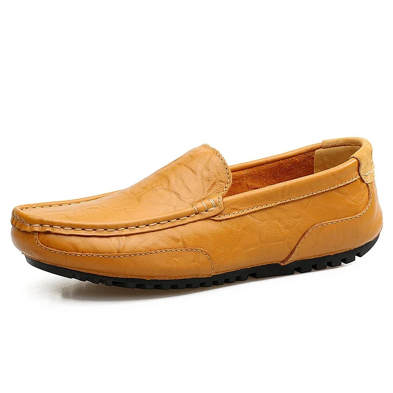 Mocassin orthopédique homme style habillé moderne camel