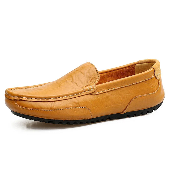 Mocassin orthopédique homme style habillé moderne camel