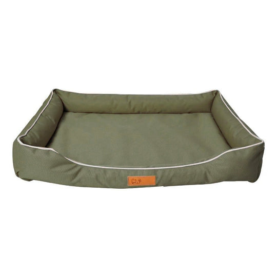 Panier orthopédique chien amovible et imperméable kaki