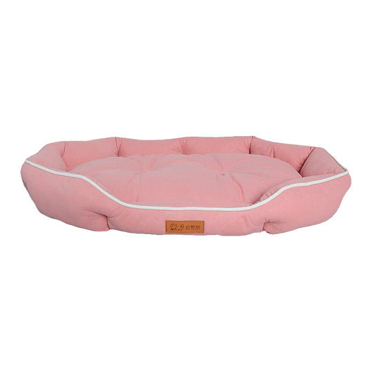 Panier orthopédique chien confort toutes saisons rose