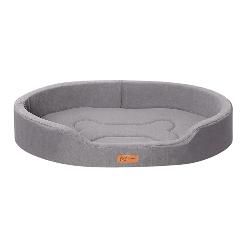 Panier orthopédique chien forme sofa avec coussin intégré gris