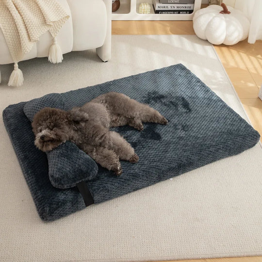 Tapis orthopédique chien apaisant avec coussin intégré