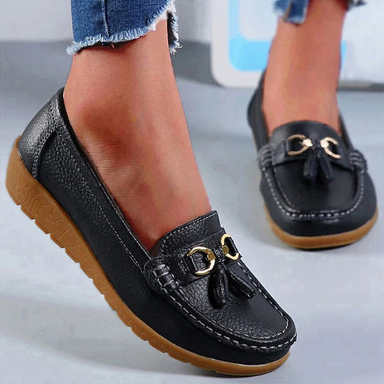 Mocassin orthopédique femme à boucle élégante