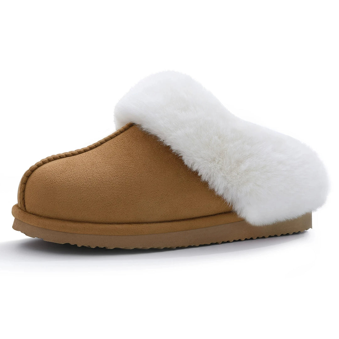 Chausson orthopédique femme bordure en fausse fourrure