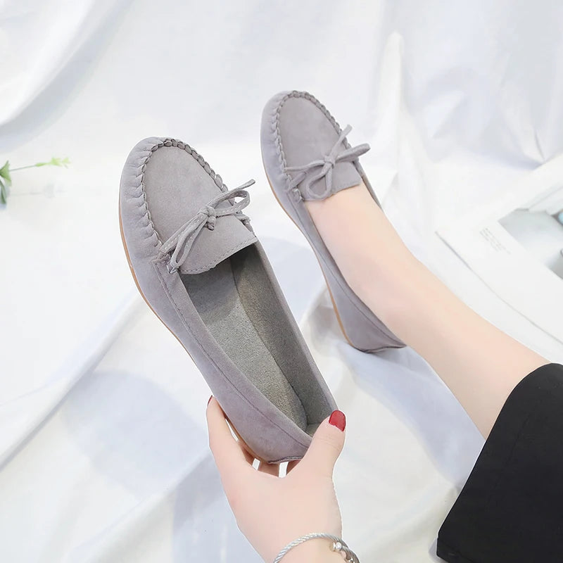 Mocassin orthopédique femme avec nœud élégant