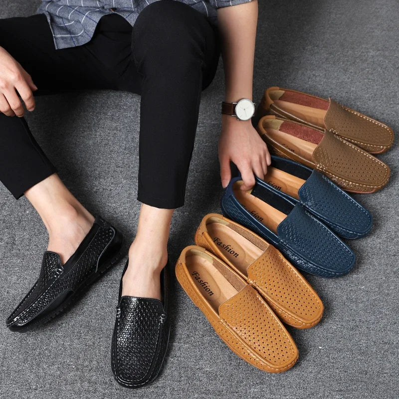 Mocassin orthopédique homme ajouré respirant