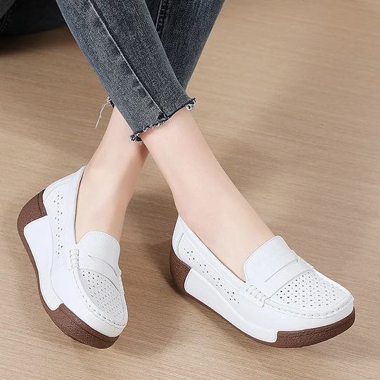 Mocassin orthopédique femme ajouré respirant