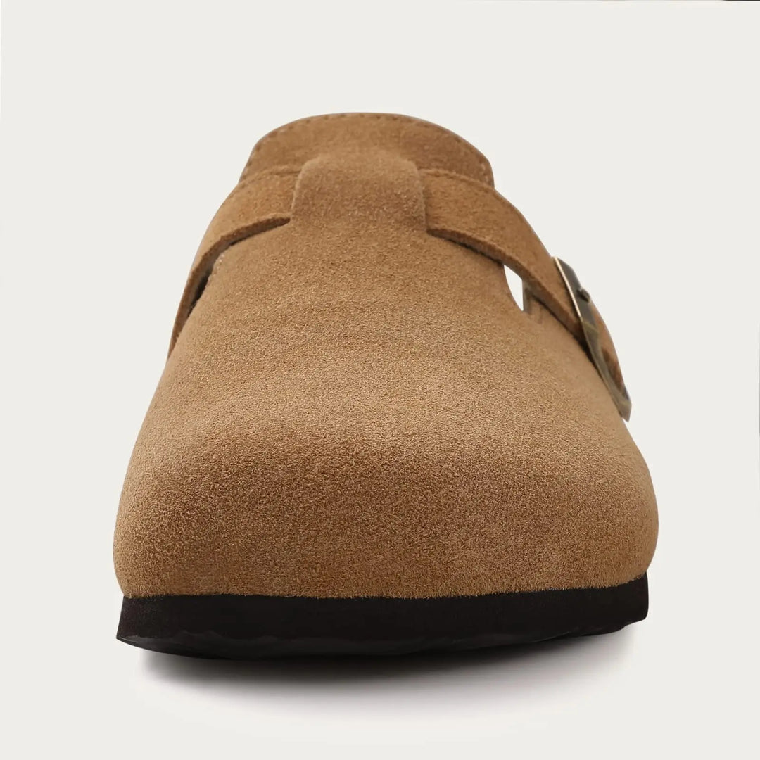 Sabot orthopédique femme en suédine avec boucle