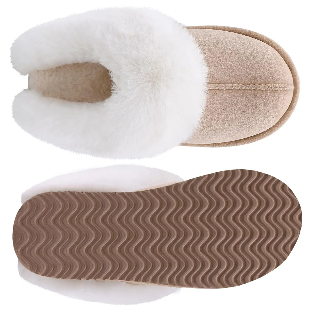 Chausson orthopédique femme bordure en fausse fourrure