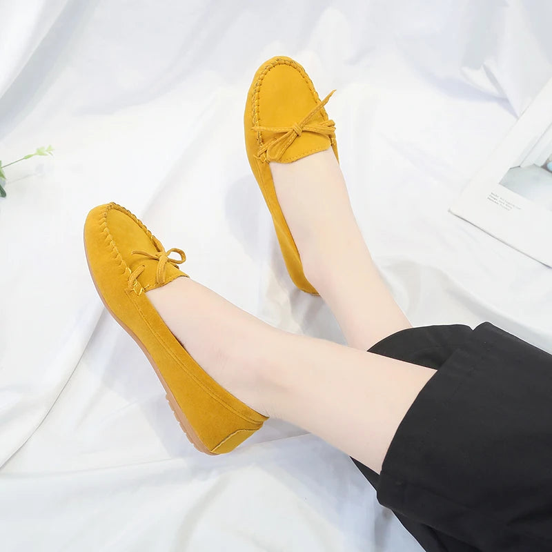 Mocassin orthopédique femme avec nœud élégant