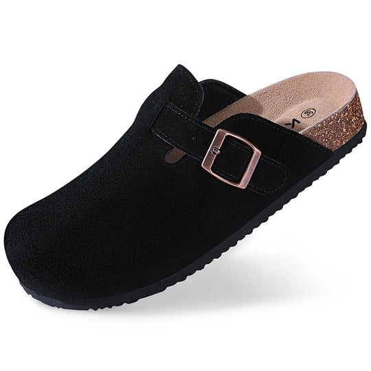 Sabot orthopédique femme en suédine avec boucle