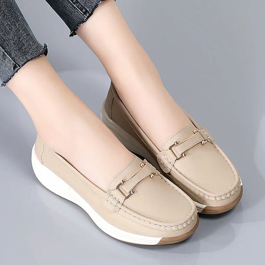 Mocassin orthopédique femme à semelle compensée