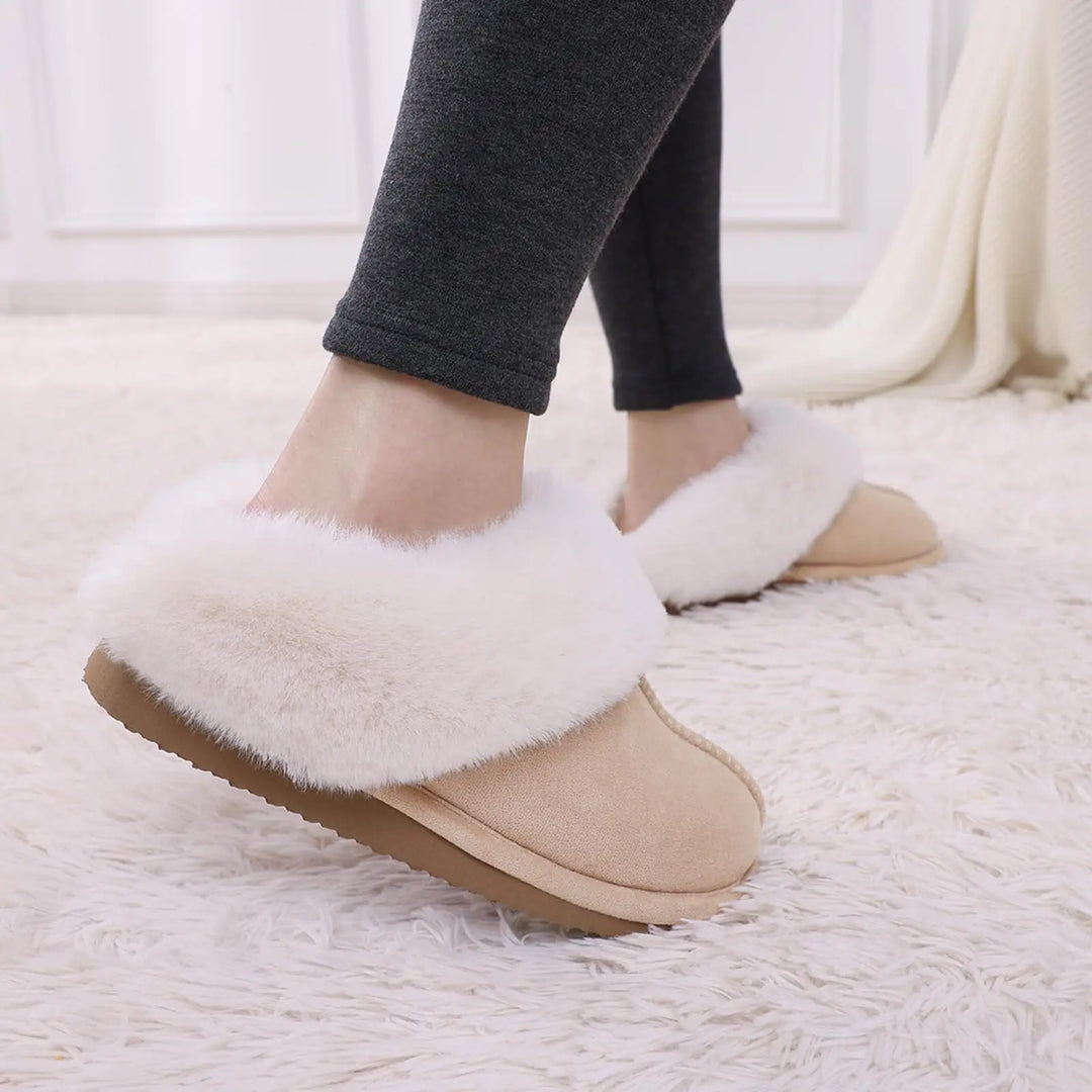 Chausson orthopédique femme bordure en fausse fourrure