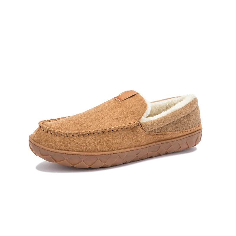 Chausson orthopédique homme style mocassin fourré