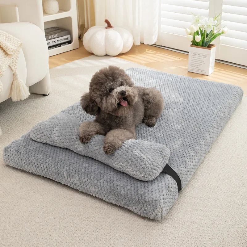 Tapis orthopédique chien apaisant avec coussin intégré