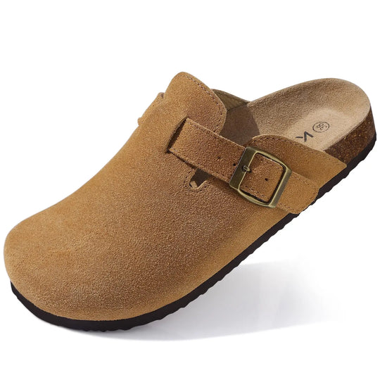 Sabot orthopédique femme en suédine avec boucle