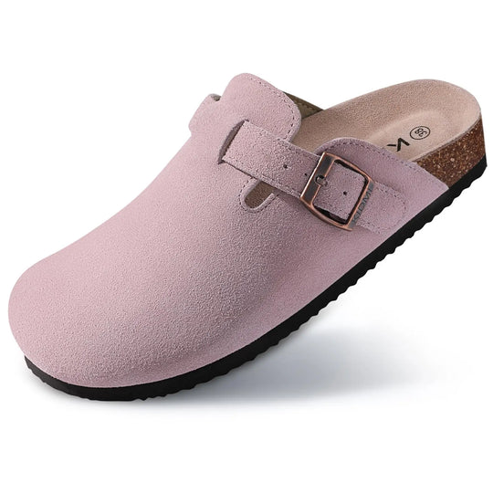 Sabot orthopédique femme en suédine avec boucle