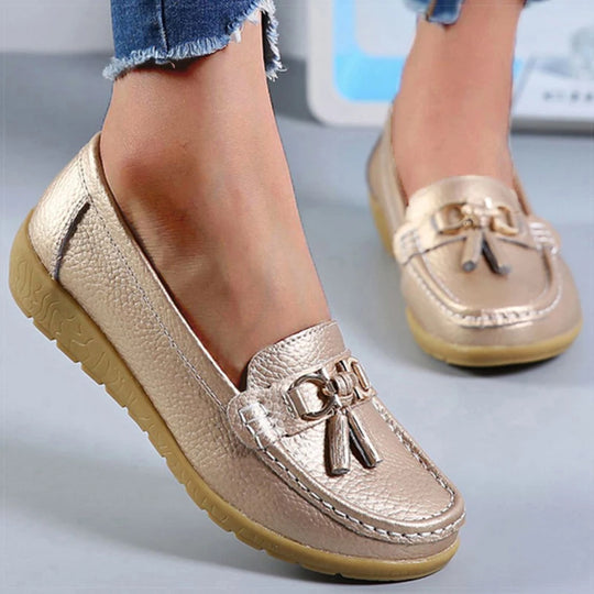 Mocassin orthopédique femme à boucle élégante
