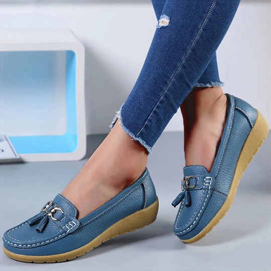 Mocassin orthopédique femme à boucle élégante