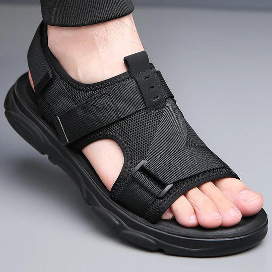 Sandale orthopédique homme à maintien croisé