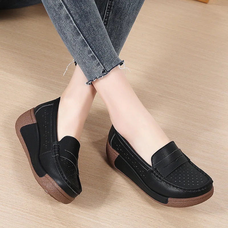 Mocassin orthopédique femme ajouré respirant