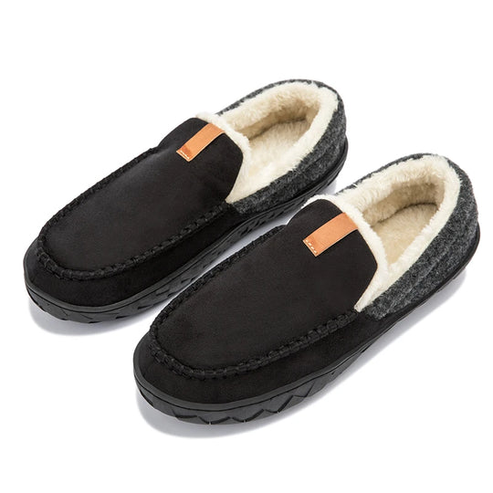 Chausson orthopédique homme style mocassin fourré