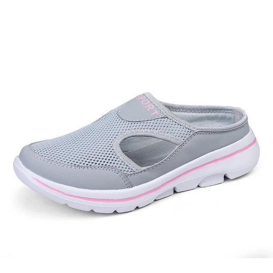 Sabot orthopédique femme en maille ultra légère gris