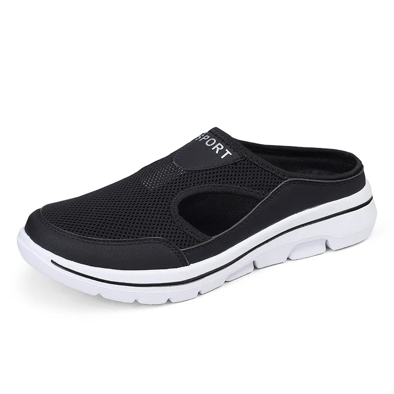 Sabot orthopédique femme en maille ultra légère noire