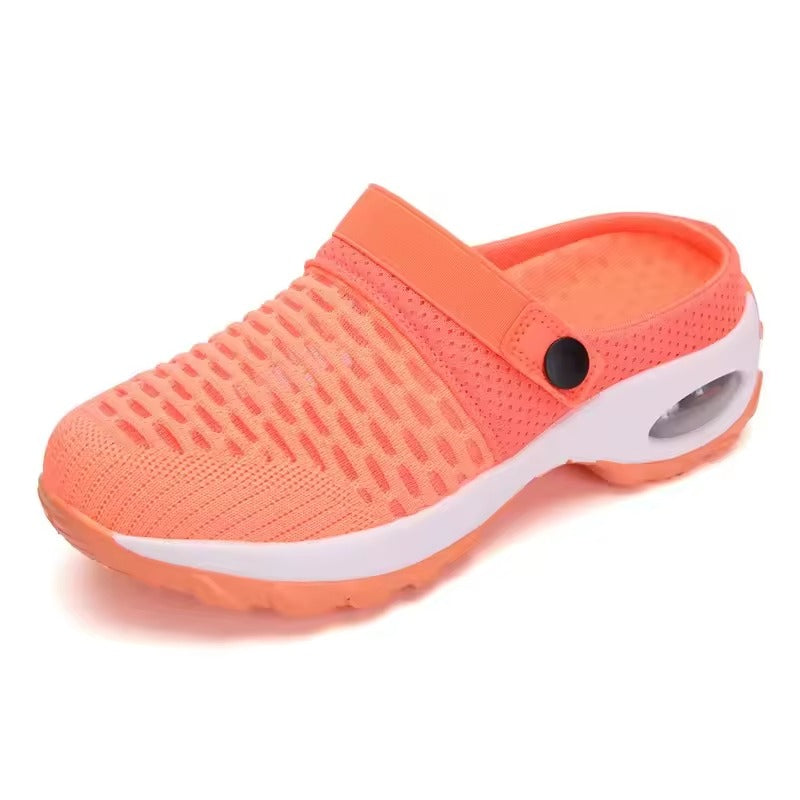 Sabot orthopédique femme maille à semelle amortissante rose