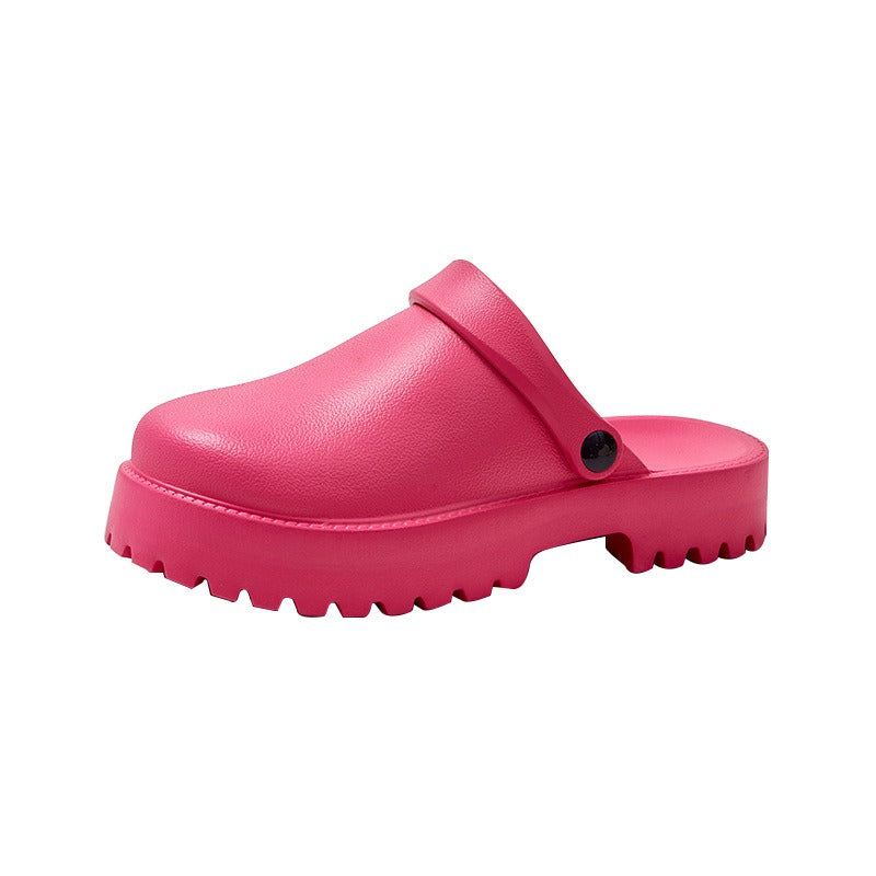 Sabot orthopédique femme à plateforme antidérapante rose
