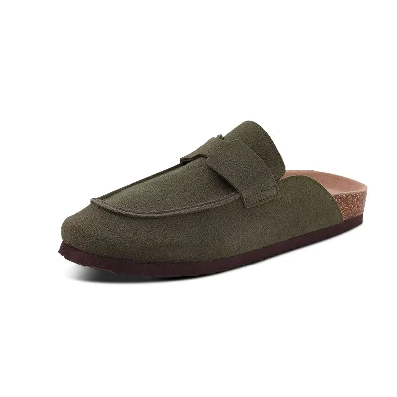 Sabot orthopédique femme style mocassin confortable kaki