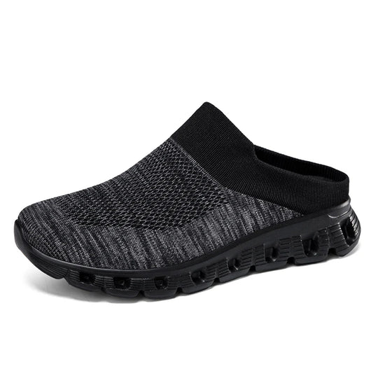 Sabot orthopédique homme en maille stretch noir