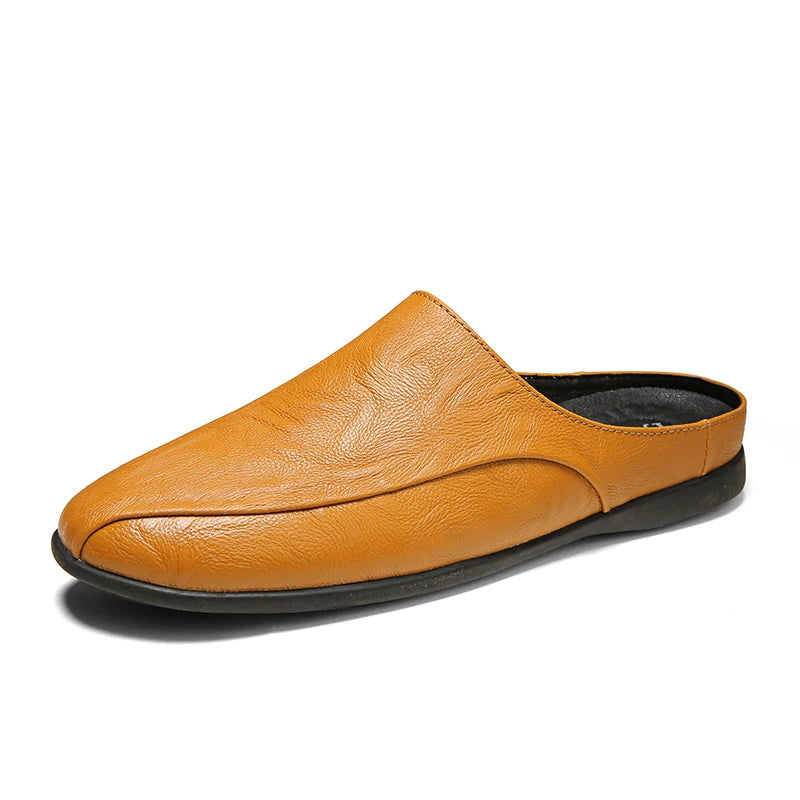 Sabot orthopédique homme à enfiler élégant camel