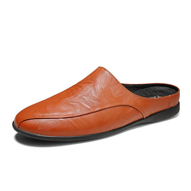 Sabot orthopédique homme à enfiler élégant marron