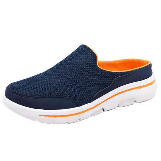 Sabot orthopédique homme à enfiler respirant bleu