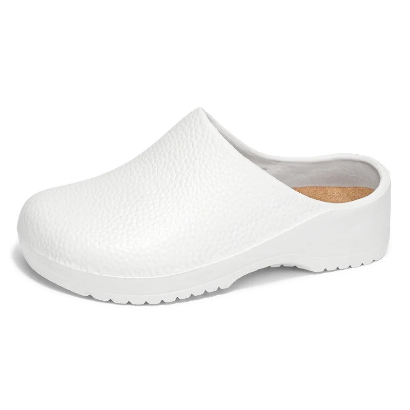 Sabot orthopédique homme robuste et antidérapant blanc