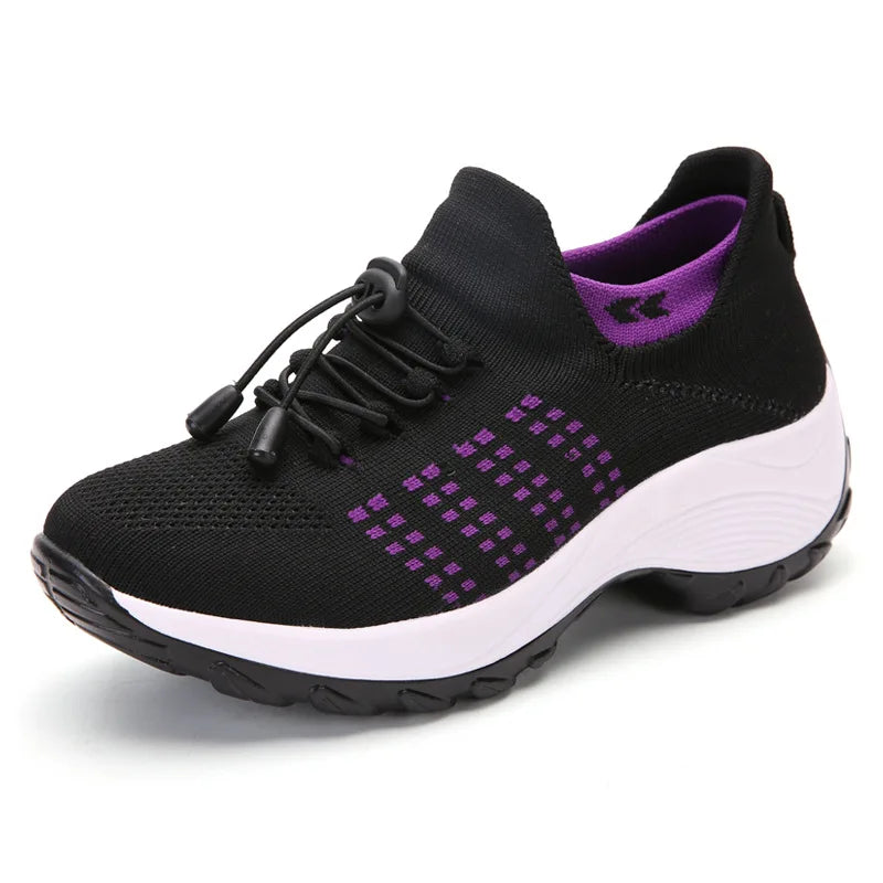 Basket orthopédique femme sport à lacets