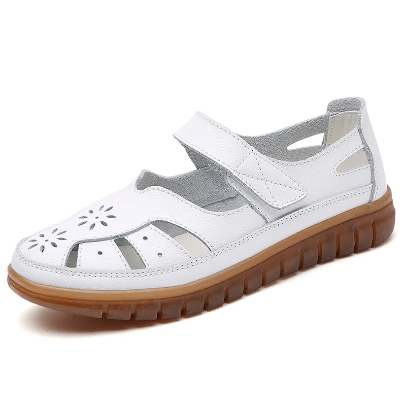 Sandale orthopédique femme confort quotidien blanc