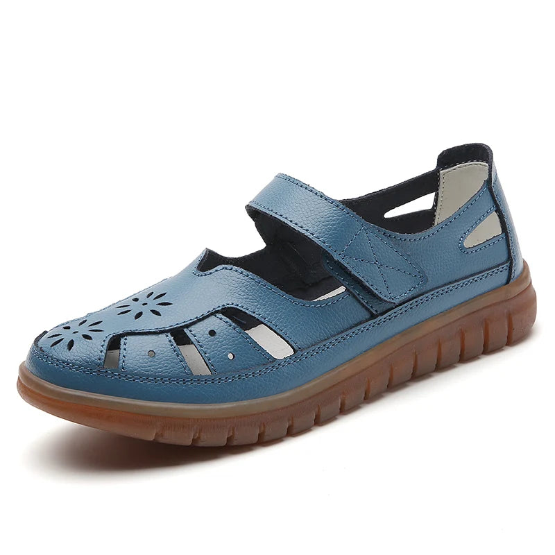 Sandale orthopédique femme confort quotidien bleu