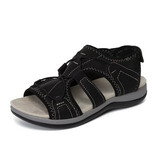 Sandale orthopédique femme maintien optimal noir