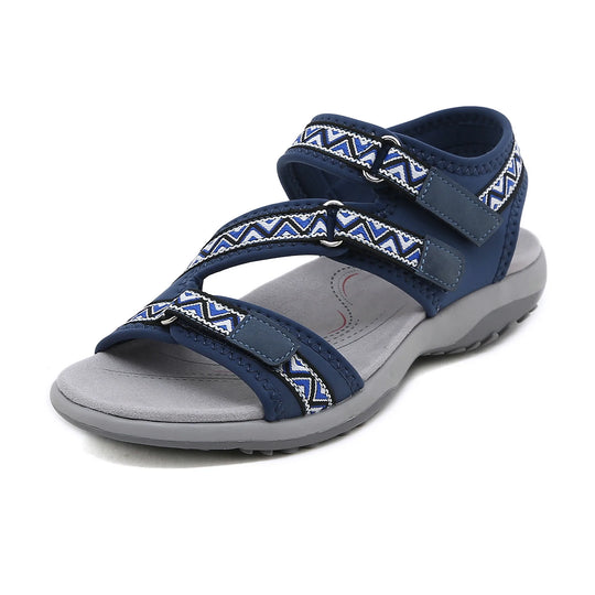 Sandale orthopédique femme marche tout terrain bleu