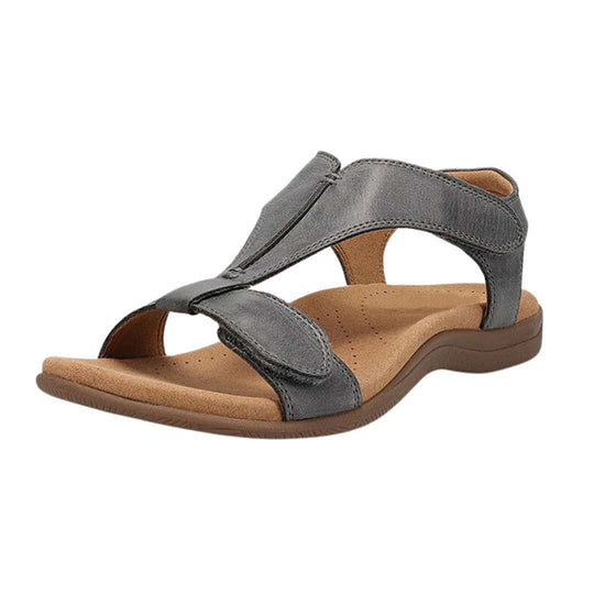 Sandale orthopédique femme minimaliste ouverte noir