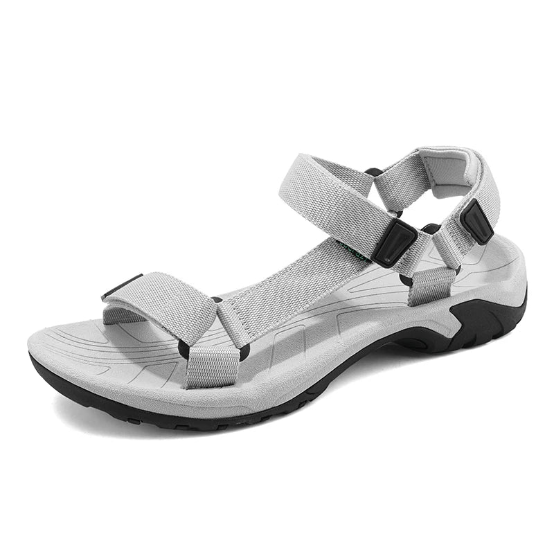 Sandale orthopédique homme de marche réglable gris