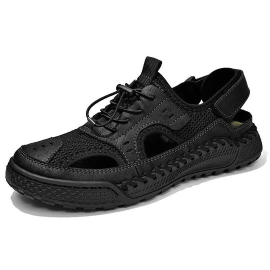 Sandale orthopédique homme à maille respirante noir