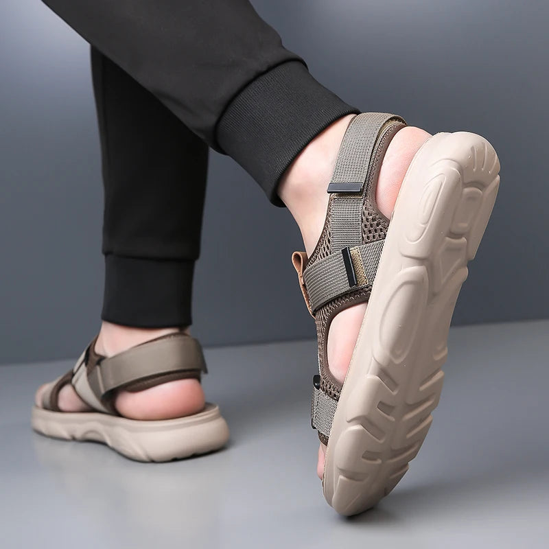Sandale orthopédique homme à maintien croisé sport