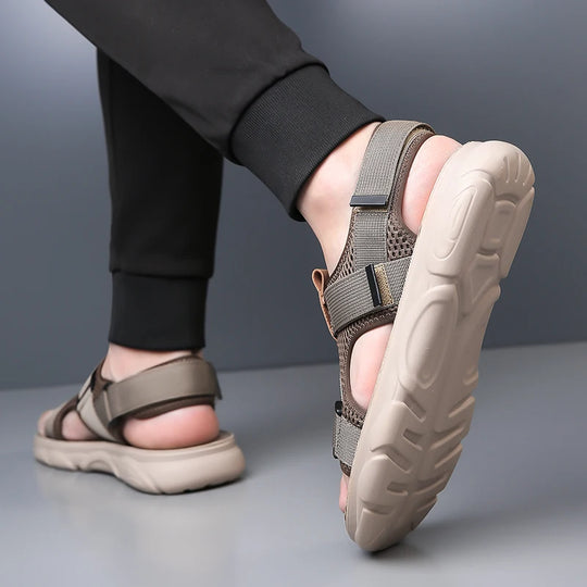 Sandale orthopédique homme à maintien croisé sport