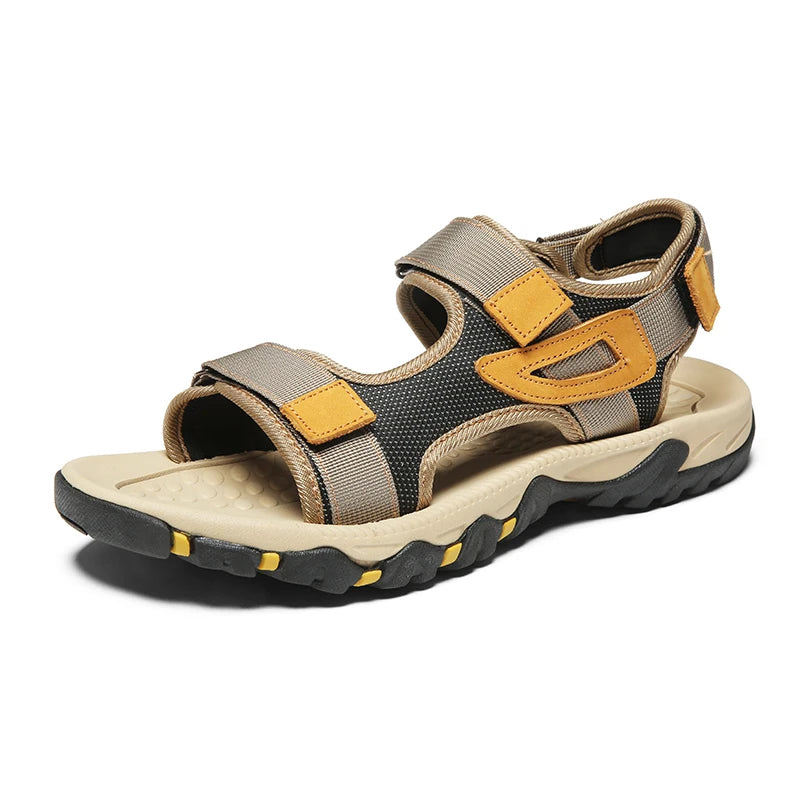 Sandale orthopédique homme robuste et légère marron