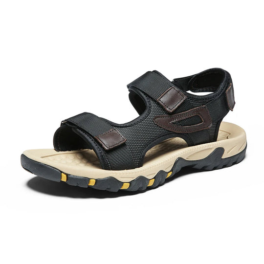Sandale orthopédique homme robuste et légère noir