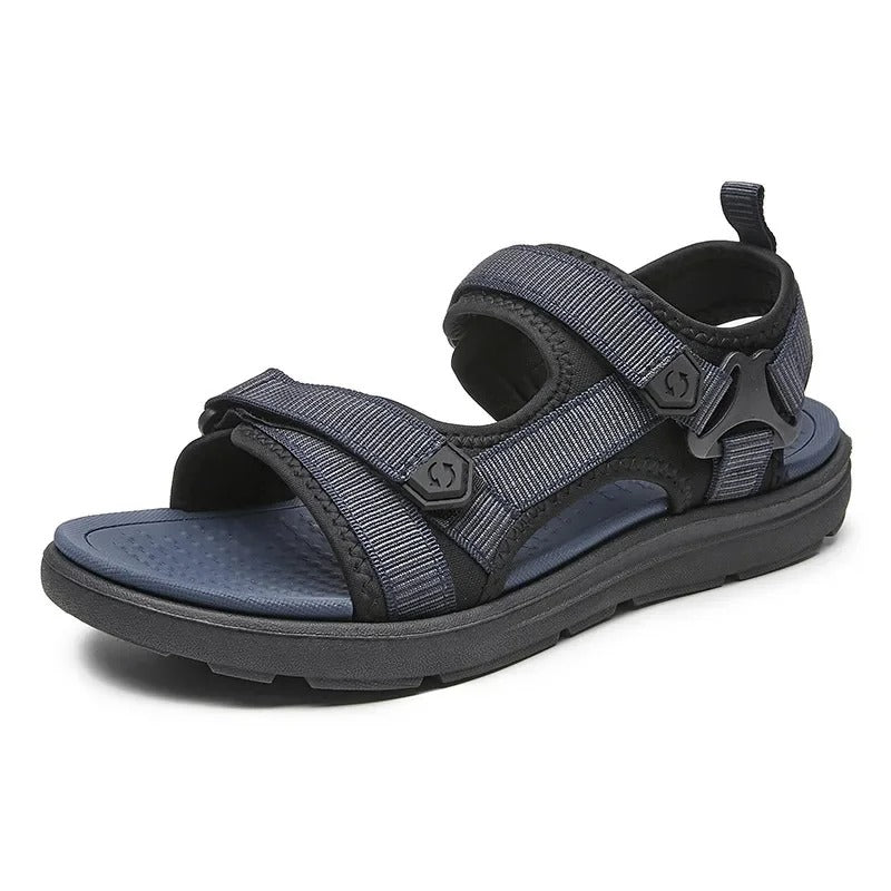 Sandale orthopédique homme à semelle renforcée bleu